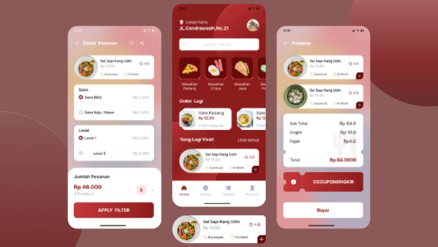 Mobile Food Delivery App Figma Free Download