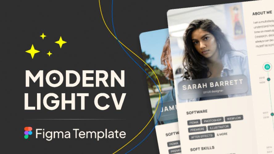 Modern Light CV Figma Template