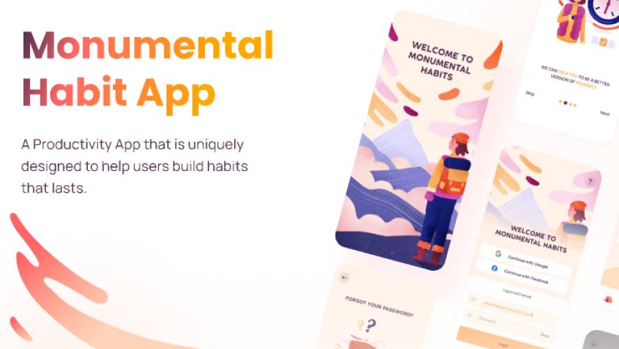 Monumental Habit UI Kit Figma Mobile Ui Kit