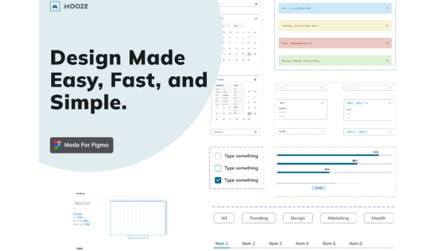 Mooze web Design system v 1.0 Figma Ui Kit