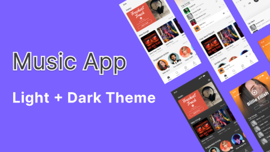 Music App Figma Free Template
