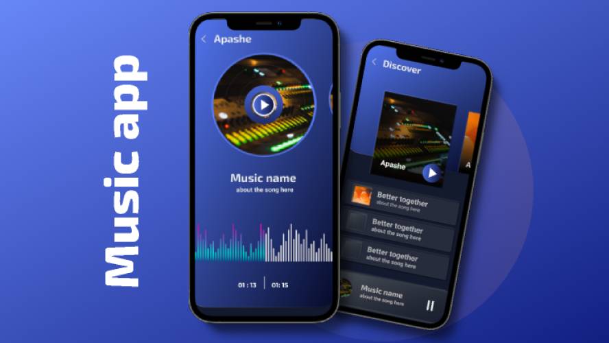Music app Figma Mobile Template