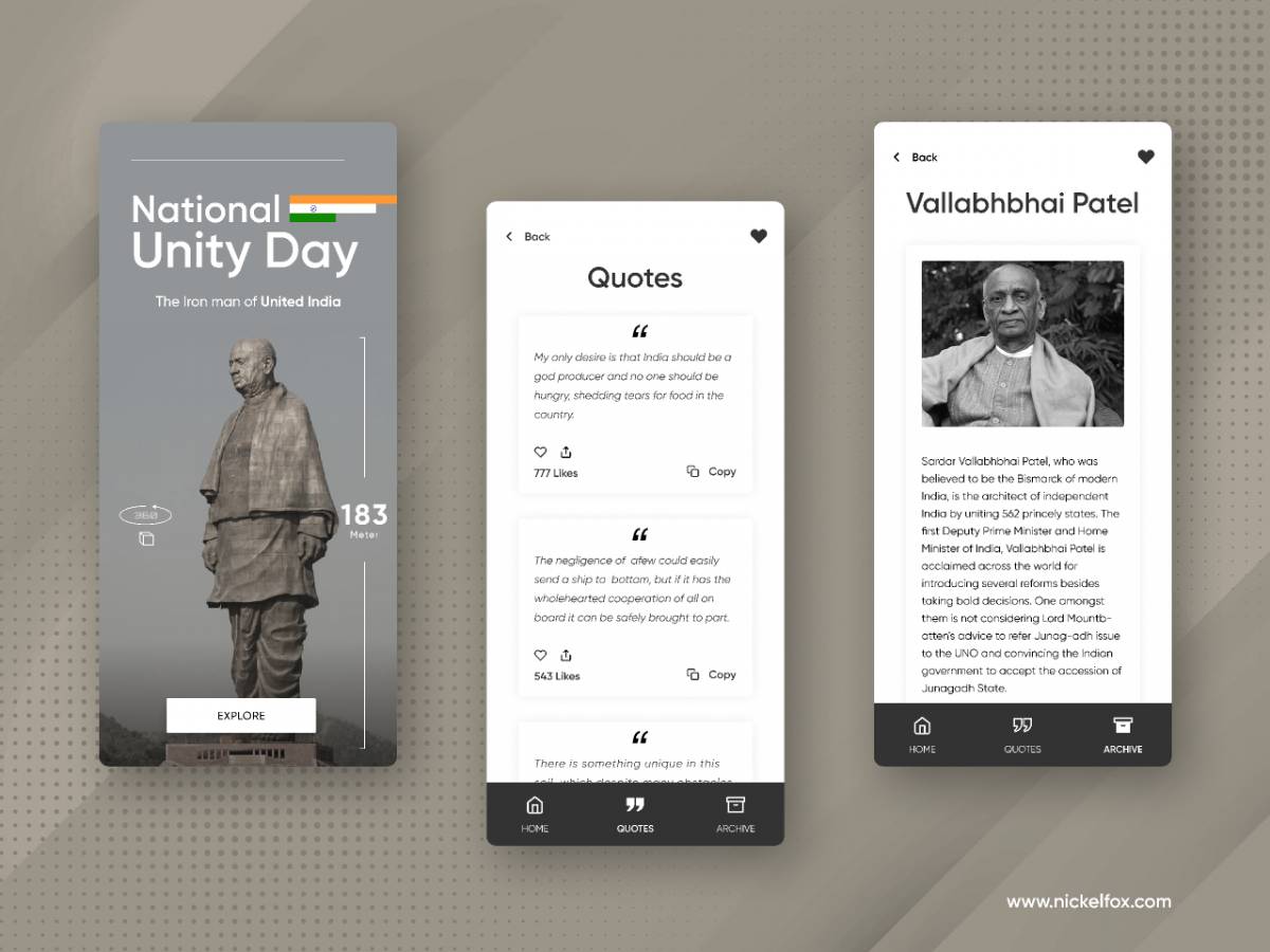Nationa Unity Day App Concept Figma Free