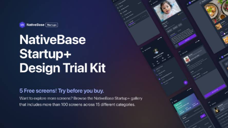 NativeBase Startup+ Design Trial Figma Ui Kit