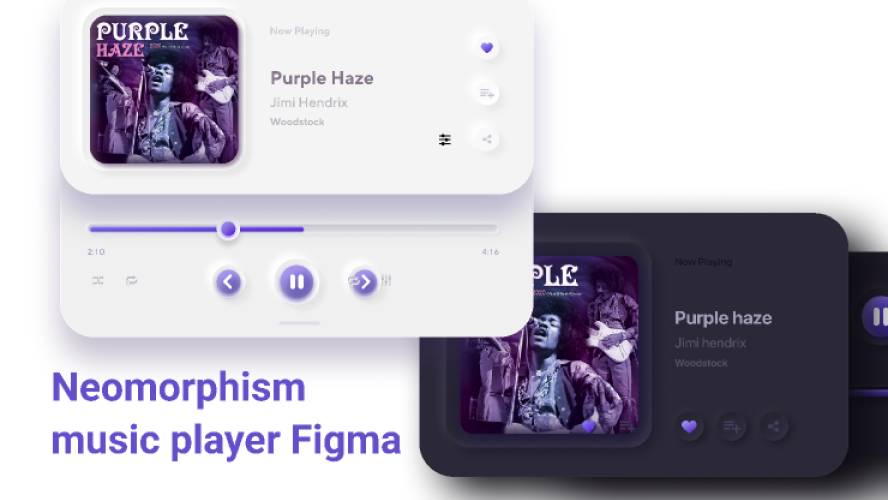 Neomorphism music player Figma