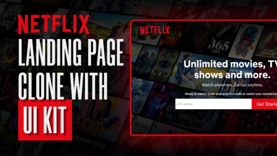 Netflix Landing Page UI Clone Figma Template