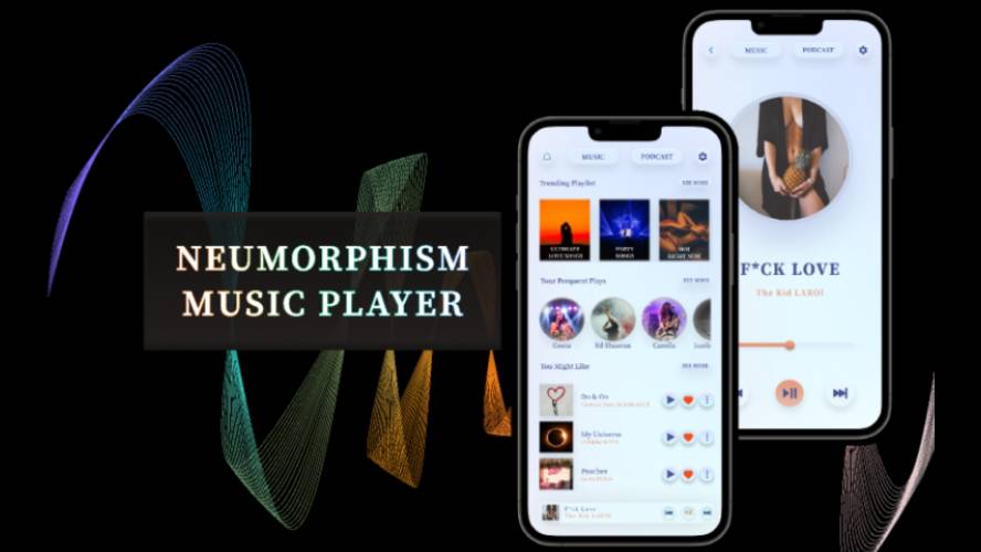 Neumorphism Music Player Figma Free
