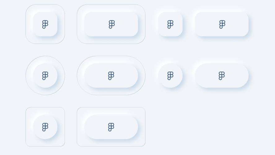 Neumorphism UI-Buttons Figma Ui Kit