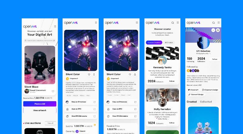 Nft Gallery Light Mode Figma Mobile Template Ui4free