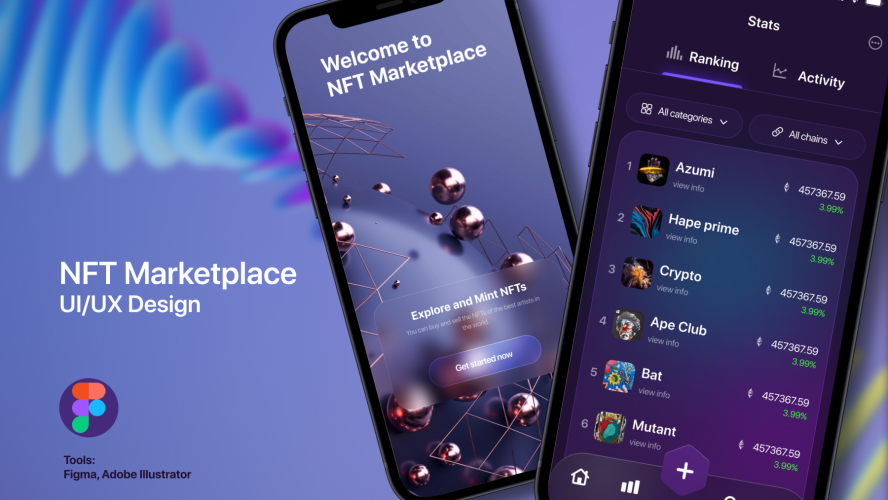 NFT Marketplace App-UI design