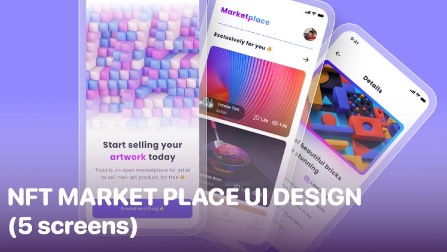 NFT Marketplace Figma Mobile UI Kit