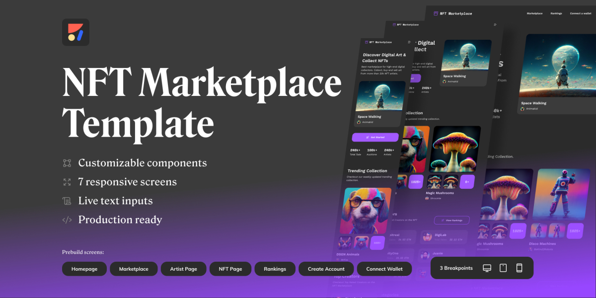 NFT Marketplace Template Free Template