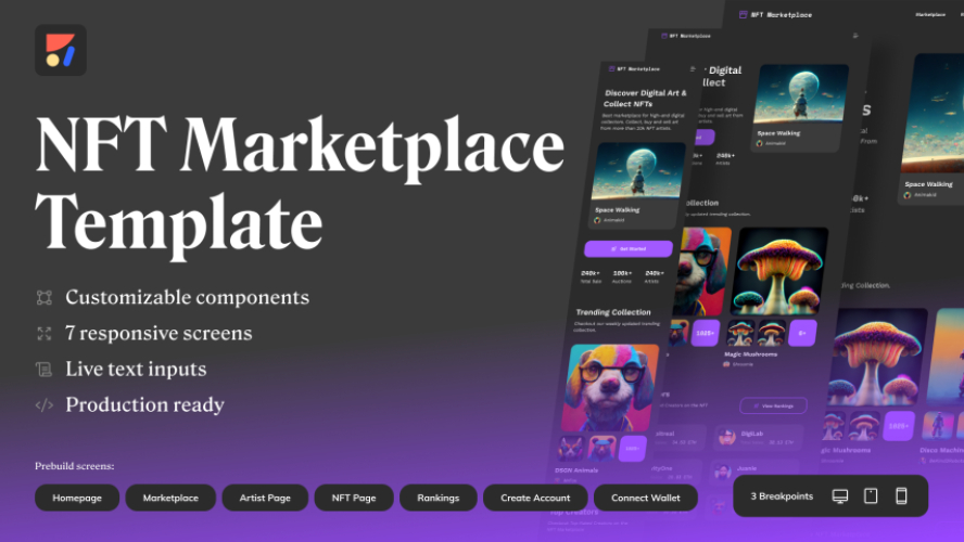 NFT Marketplace Template Free Template