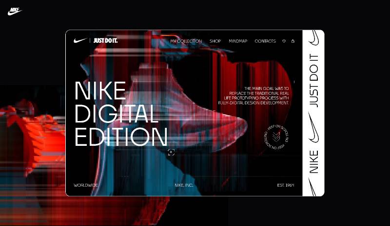 Nike - Digital edition website concept design figma template