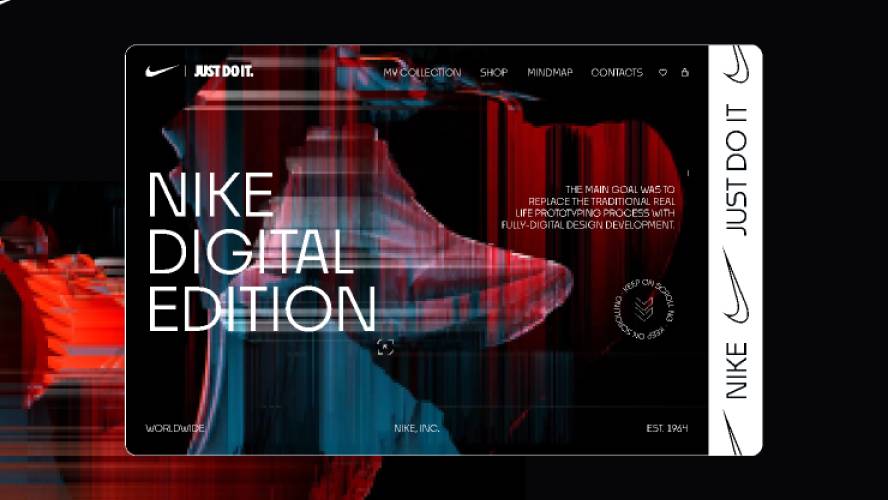Nike - Digital edition website concept design figma template