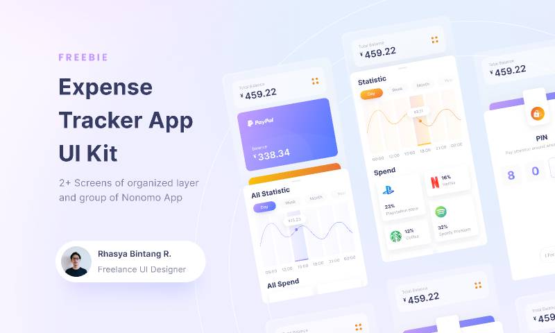 Expense UI Kits - Free Download on UI4Free