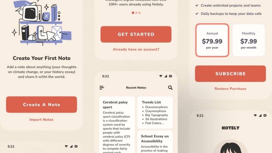 Note Taking Mobile App Figma Template