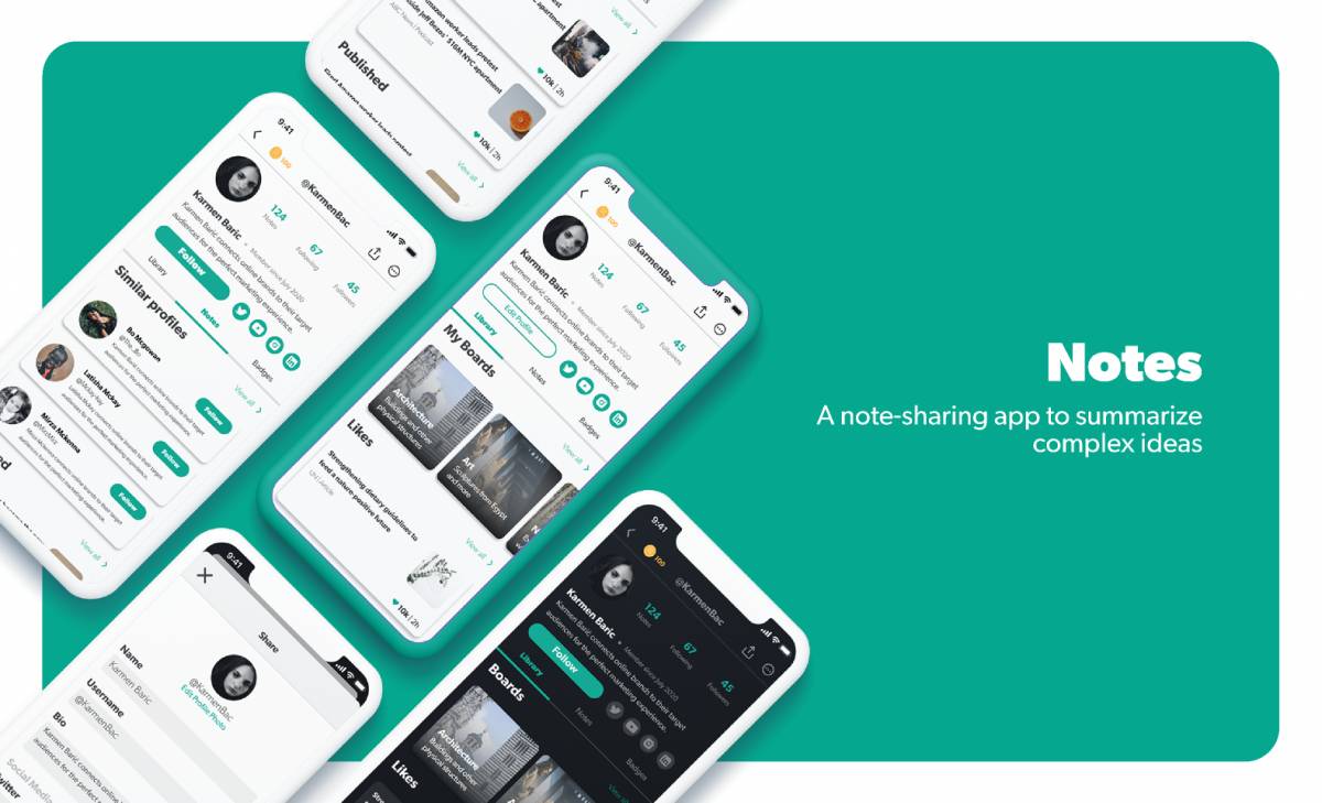 Notes App Figma Free Template UI4Free