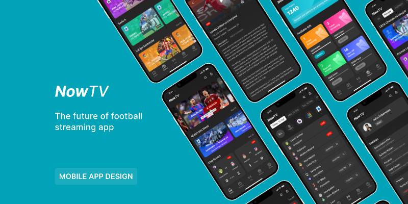 NowTV - Football Streaming App Figma mobile template