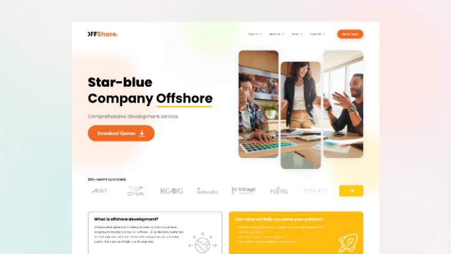 Offshore Company Landing Page Figma Website Template