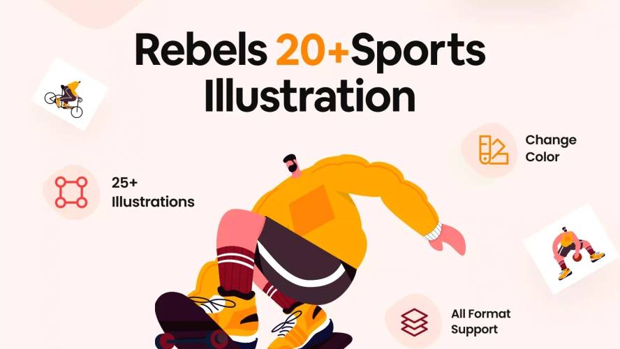 Olympic Sports Illustration Package.