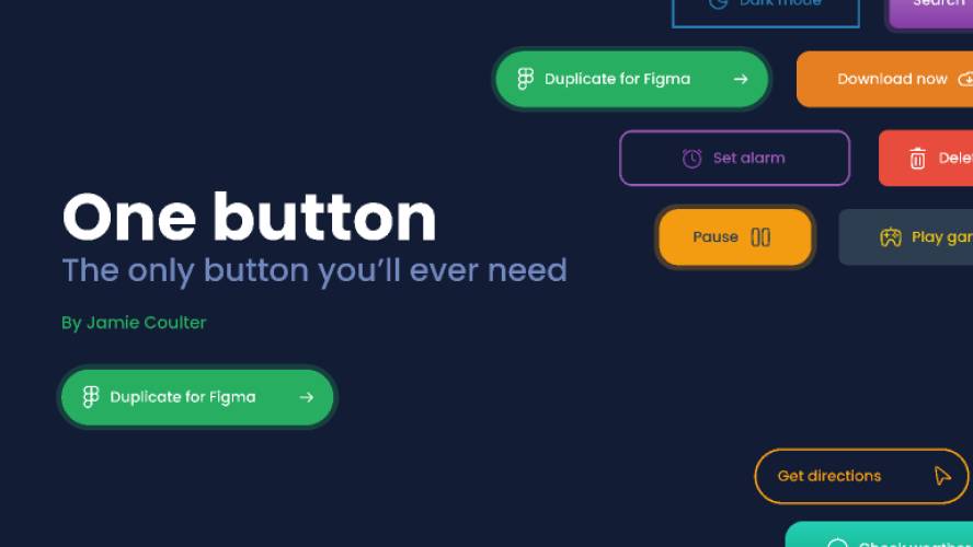 One button - The only button you'll ever need Figma Ui Kit