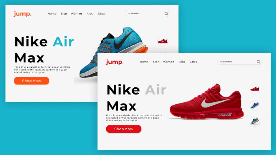 One page Shoes Store Figma Template