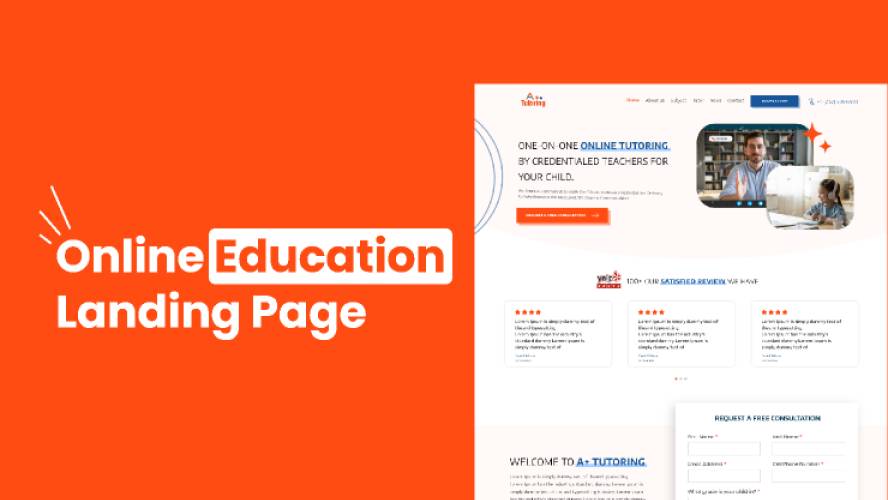 Online Education Landing Page Figma Template