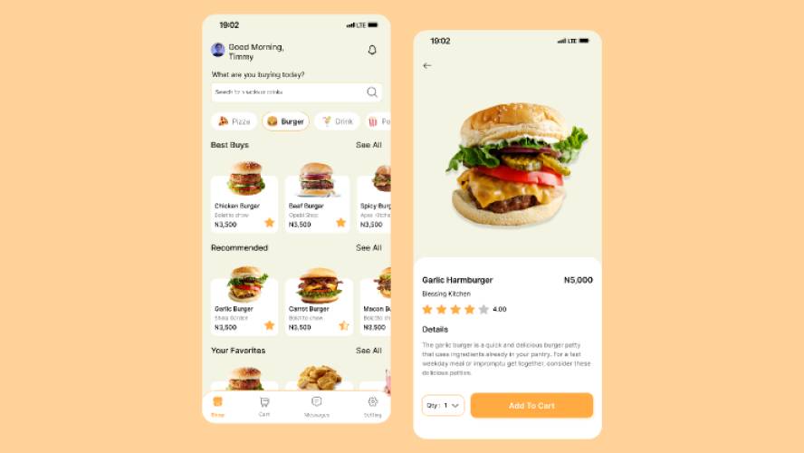 Online snack app Figma Mobile Template