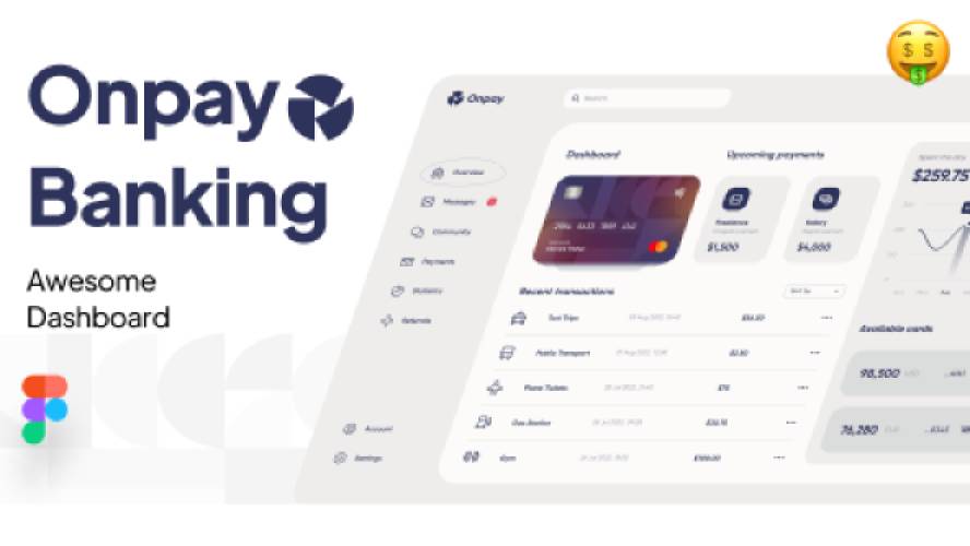OnPay Banking Dashoard Figma Website Template