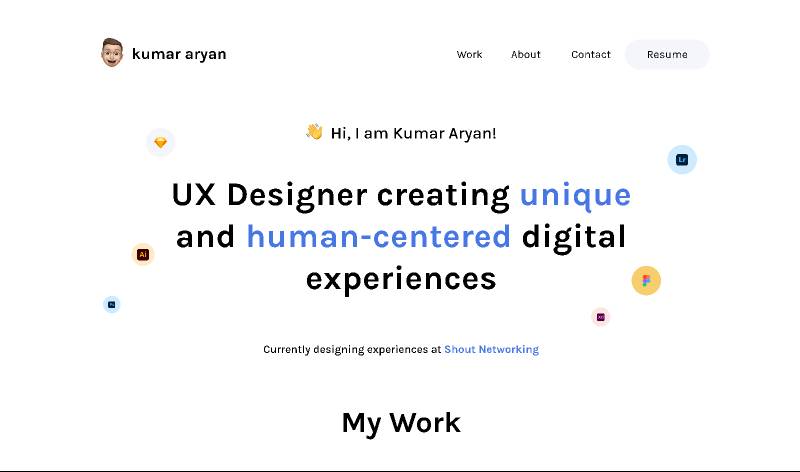 Personal Portfolio Figma Template | UI4Free
