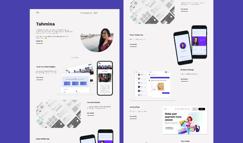 Personal Portfolio Home Page Figma Template | UI4Free