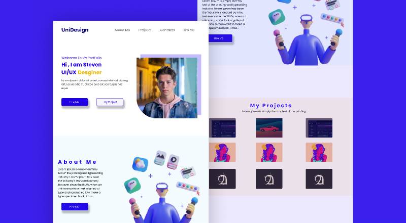 Personal PortFolio Of Web Development Figma Website Template | UI4Free