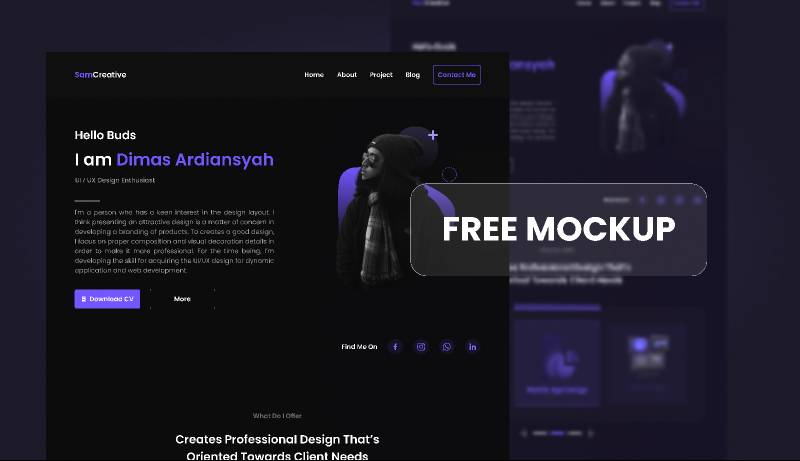 Personal Portfolio Web Design - Figma Landing Page | UI4Free