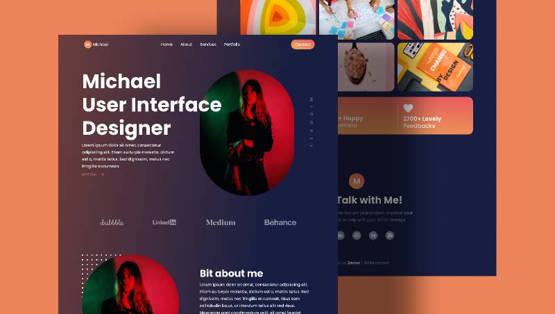 Personal Portfolio Website - Figma Website Template | UI4Free