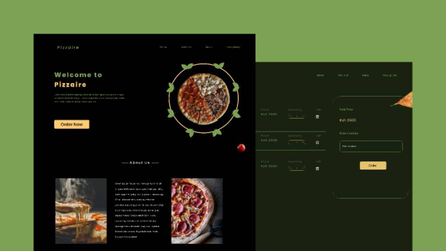 Pizza Figma Website Template
