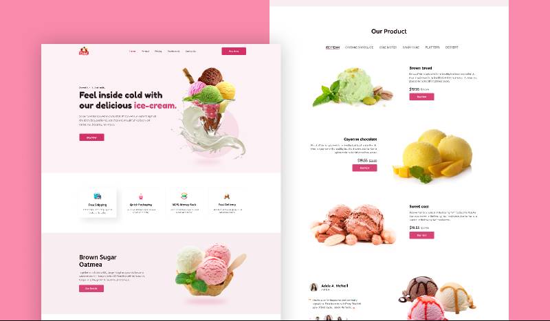 Polar Fruit Figma Website Template | UI4Free