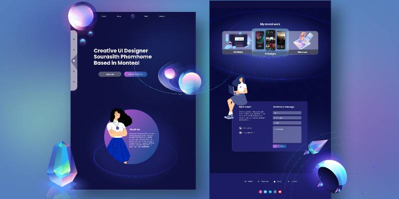 Portfolio Web Design Figma Template | UI4Free