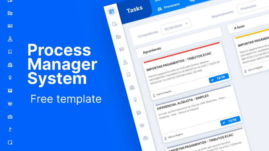 Process Manager System Figma Dashboard Template