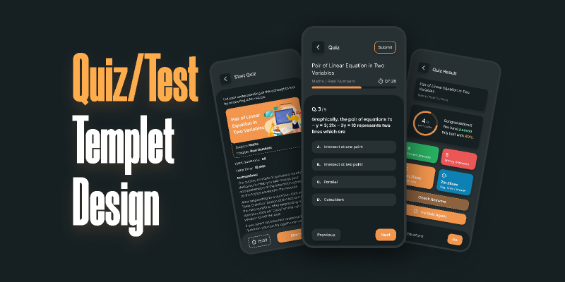 Quiz Template for Mobile Figma Free Download