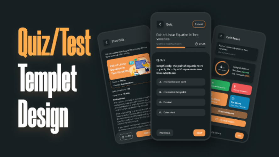 Quiz Template for Mobile Figma Free Download