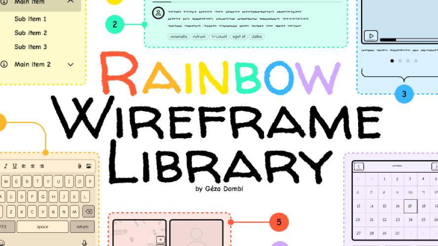 Rainbow wireframe library figma free download