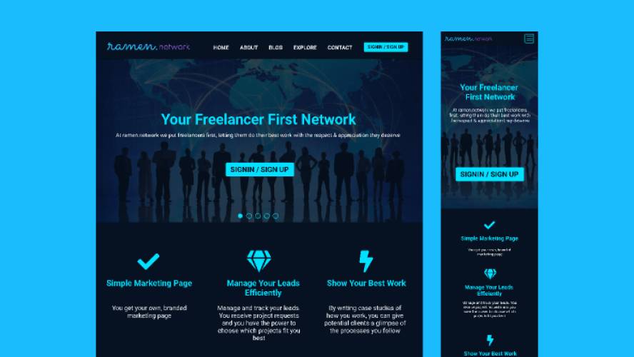 Ramen Freelancer Figma Website Template