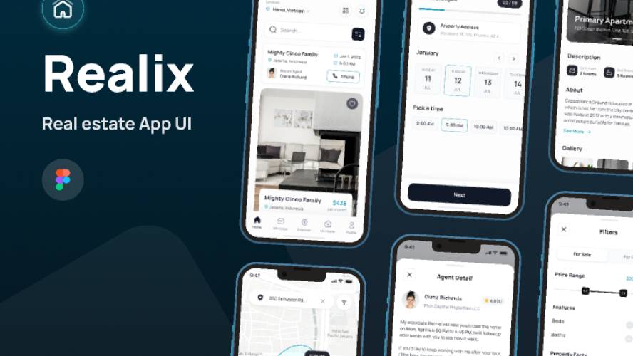 Realix - Real Estate App Figma Free Download