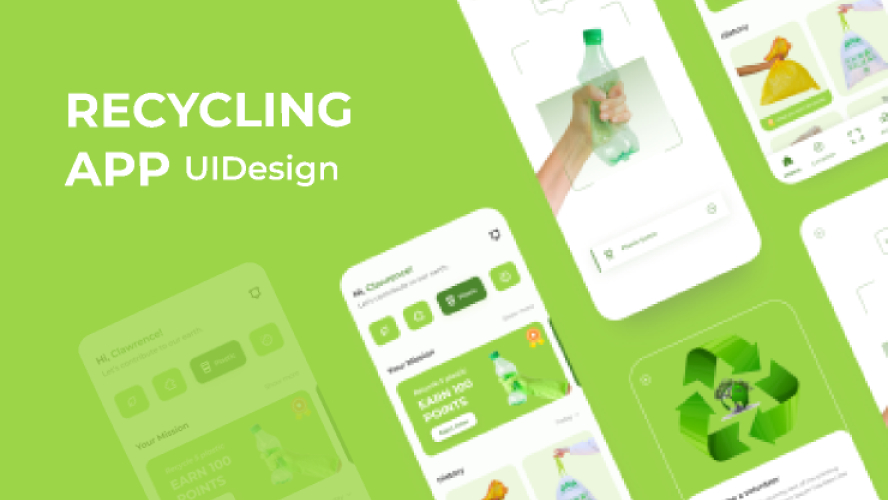Recycling App Free UI Kit