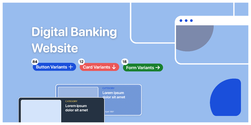 Responsive Digital Banking Website figma template | UI4Free