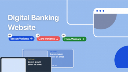 Responsive Digital Banking Website figma template