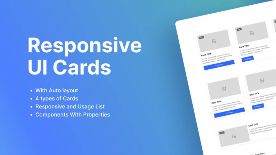 Responsive UI Cards Wth Auto layout