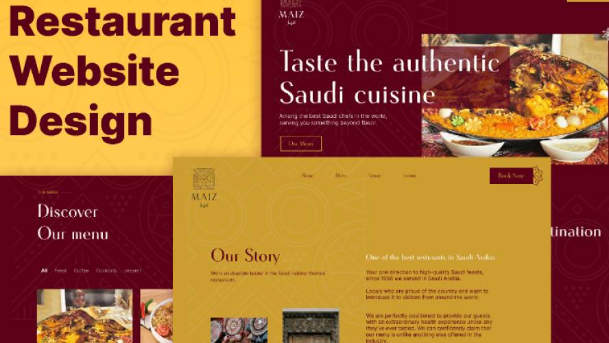 Restaurant website design figma template