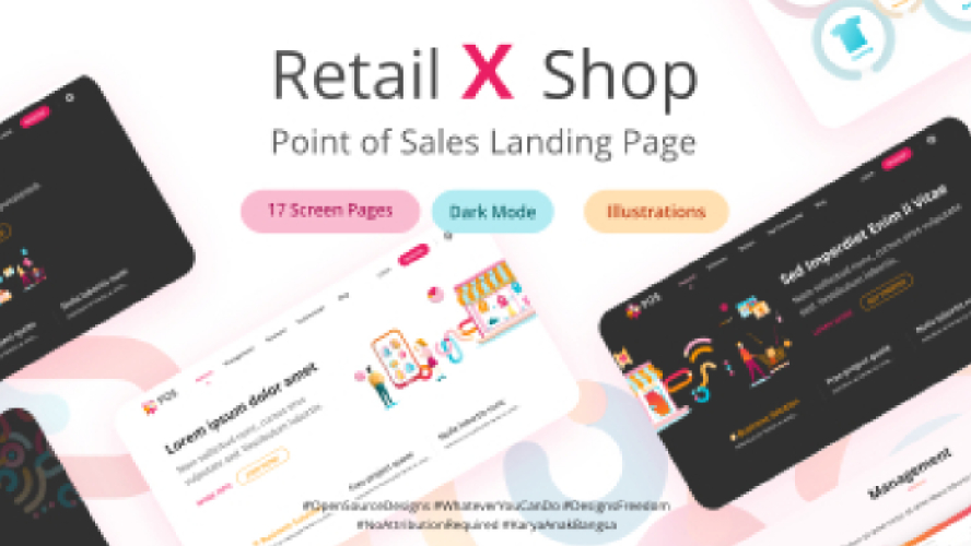 Retail Shop Landing Page Figma Website Template